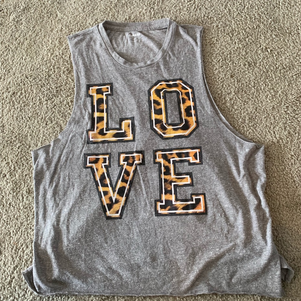 EXPRESS “LOVE” CUTOFF TEE